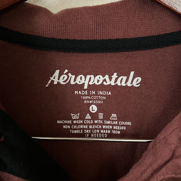 Aeropostale Collared Polo Red Shirt Size Large Preppy Country Club - Picture 5 of 10